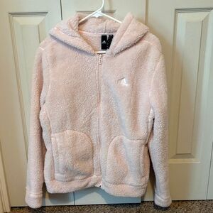 Adidas Women's Soft Pink Fleece Hoodie
